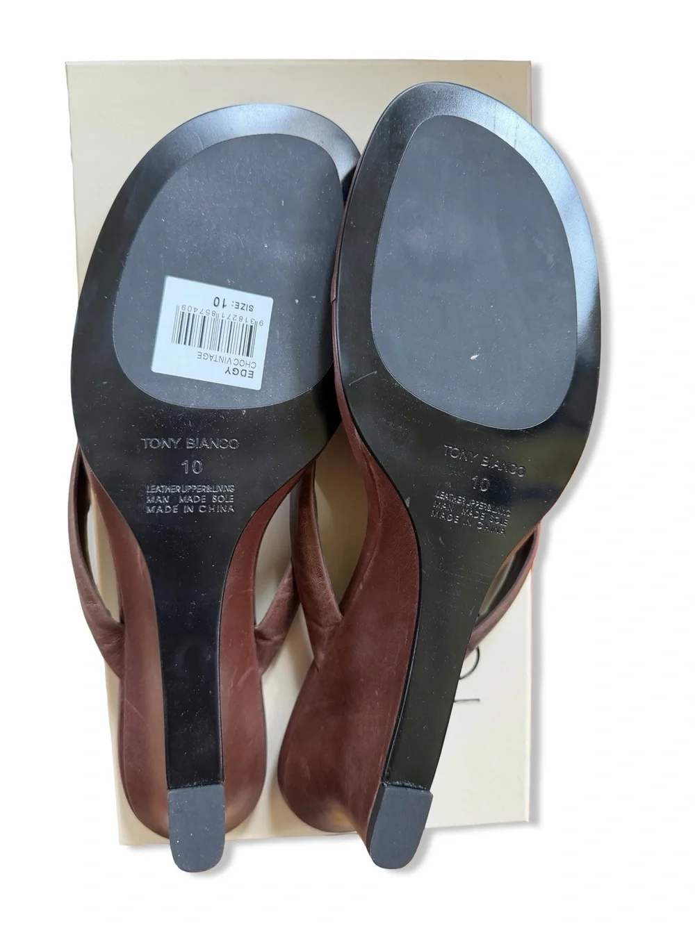Tony Bianco Edgy wedges shoes sandals chocolate Brown thong Revolve 10